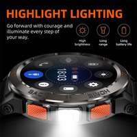Reloj inteligente 2024 CRG24 1,43 "Amoled Smart Wear deportes al aire libre impermeable Led linterna Smartwatch Gps Geomagnetismo presión de aire