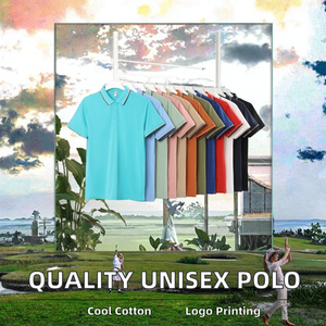 T-shirt unisexe en coton tricoté respirant de haute qualité, personnalisable avec logo, idéal pour le sport, le golf, à manches courtes et couleur unie - Product Image 2