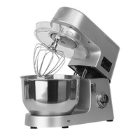 Robot culinaire multifonction 1900W 6L avec écran LED et minuterie, incluant mixeur, pétrin à pâtes, coupe-légumes et hachoir à viande