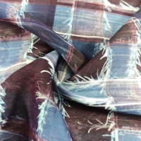 Nouveaux designs tissu viscose à carreaux imprimé durable 80% viscose 20% tissu jacquard en nylon pour la chemise