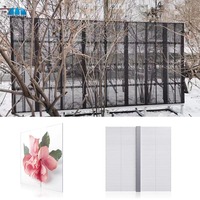 Écran LED transparent avec film cristallin, affichage publicitaire holographique invisible avec fonction d'animation