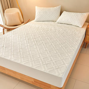Tamaño Queen personalizado impermeable cama cubierta <span class=keywords><strong>de</strong></span> polvo estilo liso Protector <span class=keywords><strong>de</strong></span> colchón con aislamiento <span class=keywords><strong>de</strong></span> <span class=keywords><strong>orina</strong></span> para uso doméstico Protector al por mayor - Product Image 2