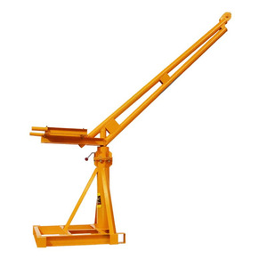 360 <b>Degree</b> Rotating Crane 500 Kg <b>Frame</b> Gasoline Powered Outdoor Hoisting Machine For Logistics Handling - Product Image 1