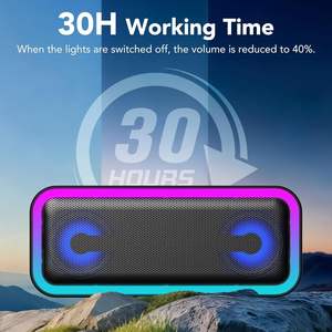 Enceinte Bluetooth portable avec lumières LED, son stéréo 30W, Bluetooth 5.4, basses améliorées, utilisation en extérieur et à domicile - Product Image 4