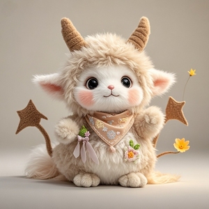 Oem/ODM tùy chỉnh siêu mềm đồ chơi sang trọng động vật dễ thương Anime dê nhồi bông búp bê PP bông thêu kỹ thuật số lượng lớn bán buôn - Product Image 1