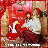 Ensemble cadeau de Noël en gros pour animaux de compagnie : Pull en polaire tricoté personnalisé de luxe, chaud, avec motif d'oie, toutes saisons