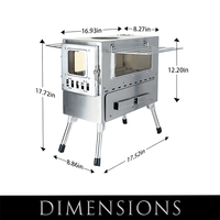 Fourneau de camping portable pour l'extérieur, cuisinière à bois pour la cuisine en plein air, le backpacking, le bushcraft et les voyages d'aventure