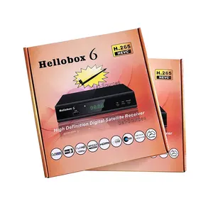 Bộ Thu Vệ Tinh Hellobox 6 Hỗ Trợ DVB S2X H.265 HEVC Multistream T2MI USB WiFi Auto Powervu Biss IPTV Newcamd CCCam TV Box