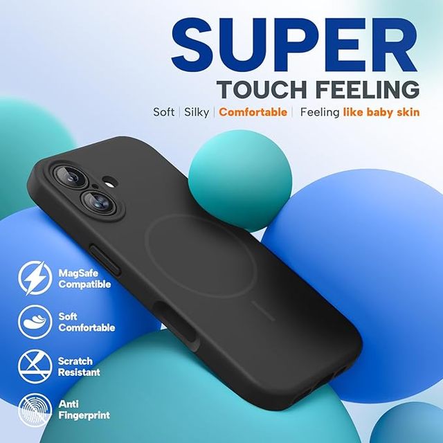 Luxury Business Magnetic Liquid Silicone 360 Full Body Case 360 Protection for IPHONE 17/16/15/14 Pro Max Plus