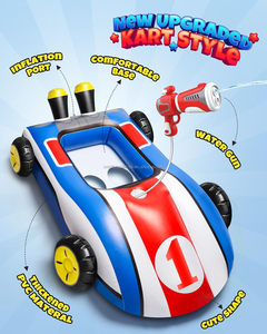 Mới tùy chỉnh Bền PVC <span class=keywords><strong>Inflatable</strong></span> nổi Hàng rideable nước Kart chàng trai cô gái hồ bơi trò chơi đồ chơi 3-8 tuổi Max 5 - Product Image 2