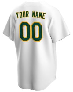 Camisetas de Béisbol al por Mayor Personalizadas del Equipo de <span class=keywords><strong>Oakland</strong></span>, Estilo Botón Verde y Blanco, Personalizadas en Negro, Cosidas a Bajo Costo - Product Image 4
