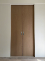 Puertas Corredizas de Madera Maciza con Doble Acristalamiento, Abatibles, Ahorradoras de Espacio, para Dormitorio