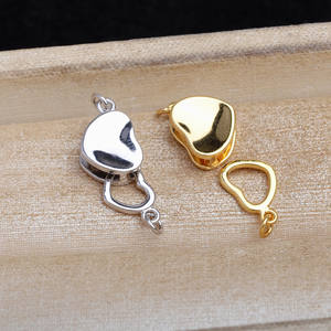 Accessoires de bijoux en argent S925, boucle à pression plaquée pour bracelet et collier, fermeture 5647, fabrication de bijoux, boucle à pression - Product Image 5