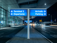 Système de signalétique directionnelle pour hôpitaux, centres commerciaux et espaces extérieurs – Panneau LED couleur personnalisé