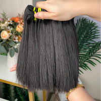 Mèches de cheveux naturels bruts doublement étirées, qualité vierge, cheveux humains lisses, perruques en cheveux lisses soyeux pour femmes