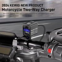 Chargeur double USB étanche Kewig B13 pour moto, charge super rapide, prise de courant modifiée pour moto