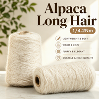 Offre Spéciale – Fil à Tricoter et à Crocheter Super Doux, Moelleux, Épais et Volumineux, Style Alpaga à Poils Longs 1/4.2 Nm
