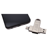 Carga gratuita de video en pendrive metal USB3.0 Memorias flash Disc thumb drive 64GB 3,0 Tipo A Tipo C USB flash drive