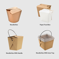 16oz 26oz 32oz Boîte d'emballage jetable pour nouilles à emporter avec logo personnalisé Printon Boîte d'emballage pour pâtes doner kebab