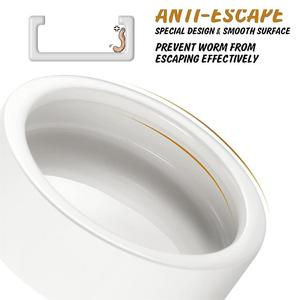 Abri/Caverne en céramique pour reptiles, bol rond durable pour nourriture et eau, empêche <span class=keywords><strong>les</strong></span> vers de farine de s'échapper, toutes saisons - Product Image 4