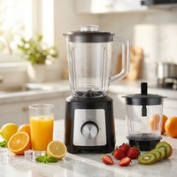 700W Brazil Turbo Knop 3 Snelheden Roestvrij Staal Pureer Fruit Blender Mixer Sapcentrifuge Hoge Vermogen Voedselverwerker IJs
