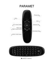 WESOPRO C120 PRO Learning Code Plastik Air Mouse Mini 2.4G Wireless Qwerty Keyboard Remote Controller 10m untuk Android TV Box
