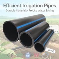 Tuyau HDPE 110 mm 4,5 pouces SDR17 haute pression anti-UV personnalisable durable flexible pour l'irrigation agricole et de jardin