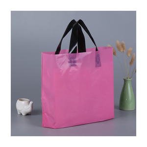 Customized Logo Plastic Gift Shopping Bag,Gift Bag with Handle,Custom Logo Promotion PE Bag