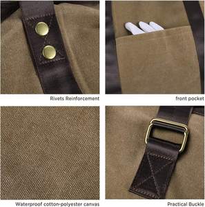 BSCI Custom grande borsa porta legna da ardere per caminetto in tela cerata pesante - Product Image 5