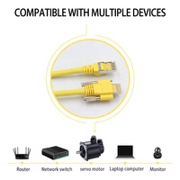 Liansu Linksup Kabel Lan Kamera Industri, Kabel Ethernet Penglihatan Kecepatan Tinggi Cat6A/7 Jaringan SFTP Rj45 8P dengan Sekrup Kunci Cat6A