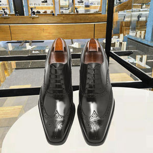 Zapatos Oxford de Cuero Genuino para Hombre, con Cordones, para Oficina y Trabajo, Zapatos de Verano Antideslizantes y Resistentes al Desgaste - Product Image 2