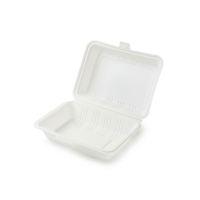 Contenants alimentaires micro-ondables écologiques en amidon de maïs blanc, 20,3x20,3cm, 3 compartiments, lot de 24 pièces, fabricant