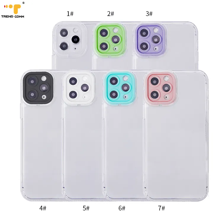 Custom Printing Transparent Hard Shell Clear Contrasting Detachable Camera Protection Phone Cases For iPhone 11 Pro Max