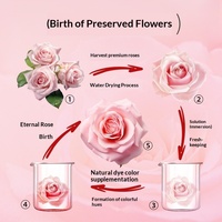 Handgefertigte Konservierte Blumen-Rosenbär Doppeltürige Geschenkbox - Hochwertige Elegante Valentinstag-Schmuckverpackung im Chinesischen Stil