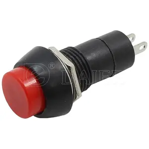 Various Colors 3A 250VAC Push Button Switches 12MM 2Pin Push Button Switch SPST Push Button Latch ABS Plastic