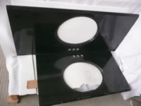 Bas prix chinois Impala noir comptoir de cuisine granit paillasse carrelage vanité hauts pour salle de bain