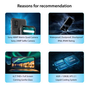UMIDIGI <span class=keywords><strong>BISON</strong></span> 6GB+128GB  กันน้ำระดับ IP68/IP69K กล้องเมทริกซ์ควอด 48MP  NFC 4G สมาร์ทโฟน Android 10 - Product Image 5