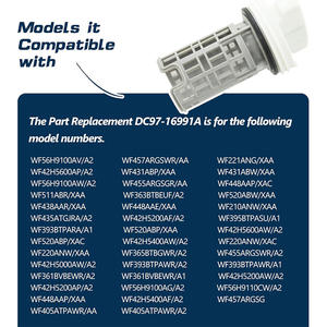 Filtre de pompe de vidange pour lave-linge DC97-16991B, filtre en plastique durable pour Samsung - Product Image 4