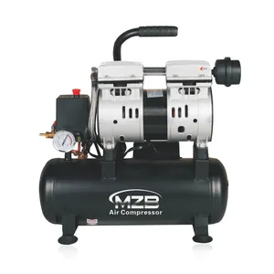MZB factory cheap portable 9l silent air compressor oil free tank mute piston air-compressors