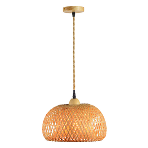Handmade Natural Woven Lamp <strong>Wicker</strong> Bamboo Rattan Pendant <strong>Light</strong> for Home Restaurant - Product Image 2