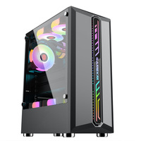Ancreu Respect OEM Ordinateur de bureau personnalisé USB3.0 Boîtier PC en verre trempé Armoire de jeu