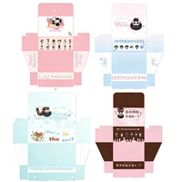 Emballage personnalisé en boîte à surprise en papier d'art écologique et recyclable, impression offset quadricolore, boîte plate collée avec bande de déchirement pour bougies