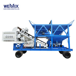 YHZS2000 Planta dosificadora de hormigón premezclado móvil Máquina mezcladora de hormigón forzado Línea de producción de estación mezcladora de hormigón móvil - Product Image 5