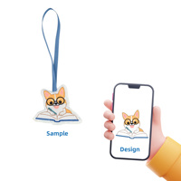 Marque-page en peluche Corgi mignon personnalisé avec ruban bleu Design vif Tissu de haute qualité idéal pour les étudiants amateurs de livres