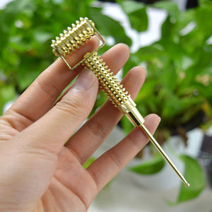 Rodillo de latón dorado para masaje Facial, herramienta de masaje de reflexología de cobre para terapia - Product Image 2