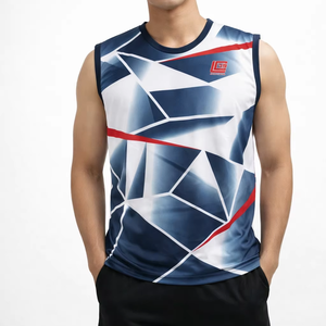 Camiseta Deportiva Personalizada sin Mangas para Hombre, Totalmente Estampada, de Secado Rápido y Transpirable, para Gimnasio, Fitness, Running y Deportes - Product Image 1