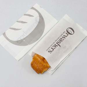 Bolsa de Papel Kraft Blanca con Logotipo Personalizado al por Mayor para Panadería, Galletas, Pretzels, Empaque de Bocadillos, Bolsa Desechable Resistente a la Grasa - Product Image 5