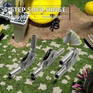 Modern Apartment Ratchet Outdoor Beach Chair Hinge 5-Step 180 Degree Recliner <b>Sofa</b> Connector Folding <b>Sofa</b> <b>Bed</b> Adjustable - Product Image 2