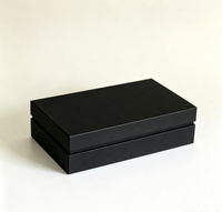 Boîte cadeau rigide vert foncé avec insert en mousse personnalisé, boîte d'emballage cadeau pour cravate et pochette de costume pour homme, mariage, cadeau d'affaires