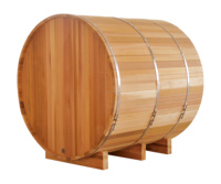 Sauna et hammam extérieur en bois de cèdre rouge massif Cedar Lover avec design traditionnel et douche vapeur
